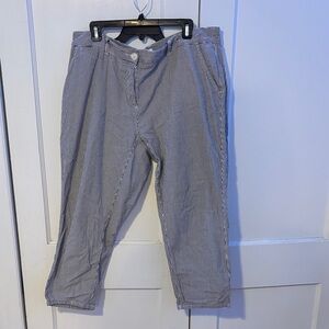 Crown & Ivy Navy Striped Pants